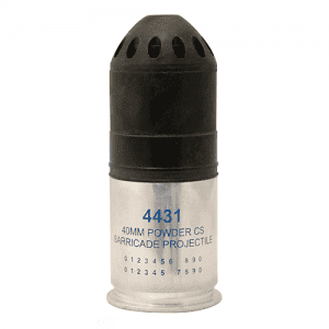 4431 – 40MM CS Powder Barricade, Spin Stabilized, 4.1″ Long